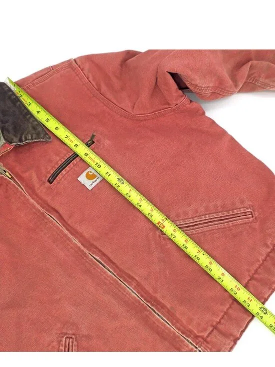 Carhartt Detroit Jacket Women’s XL Vintage Y2K Rose Salmon Pink WJ097 VRS - Picture 14 of 14
